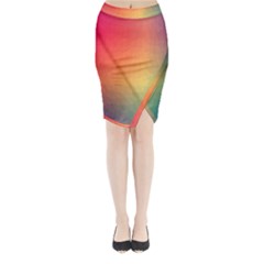 Colorful Rainbow Midi Wrap Pencil Skirt by artworkshop