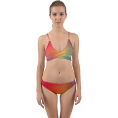 Colorful Rainbow Wrap Around Bikini Set by artworkshop