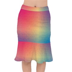 Colorful Rainbow Short Mermaid Skirt by artworkshop