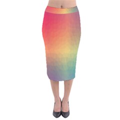 Colorful Rainbow Velvet Midi Pencil Skirt by artworkshop