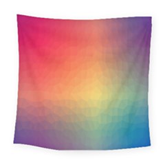 Colorful Rainbow Square Tapestry (large) by artworkshop