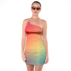 Colorful Rainbow One Soulder Bodycon Dress by artworkshop