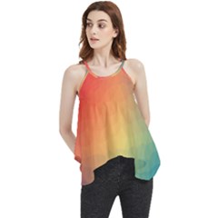 Colorful Rainbow Flowy Camisole Tank Top