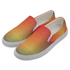 Colorful Rainbow Men s Canvas Slip Ons by artworkshop