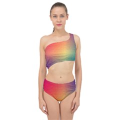 Colorful Rainbow Spliced Up Two Piece Swimsuit by artworkshop