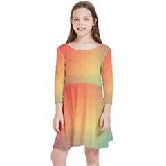 Colorful Rainbow Kids  Quarter Sleeve Skater Dress by artworkshop