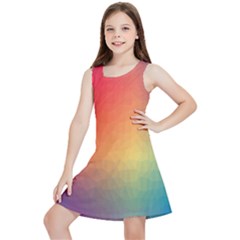 Colorful Rainbow Kids  Lightweight Sleeveless Dress