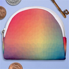 Colorful Rainbow Horseshoe Style Canvas Pouch by artworkshop