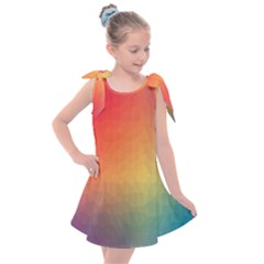 Colorful Rainbow Kids  Tie Up Tunic Dress by artworkshop