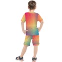 Colorful Rainbow Kids  Tee and Shorts Set View2