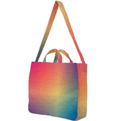 Colorful Rainbow Square Shoulder Tote Bag by artworkshop