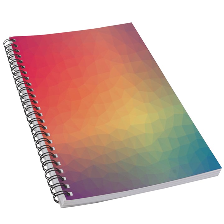 Colorful Rainbow 5.5  x 8.5  Notebook