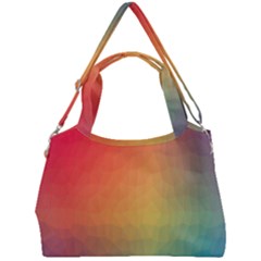 Colorful Rainbow Double Compartment Shoulder Bag by artworkshop