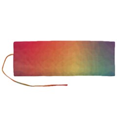 Colorful Rainbow Roll Up Canvas Pencil Holder (m) by artworkshop