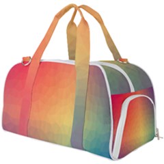 Colorful Rainbow Burner Gym Duffel Bag by artworkshop