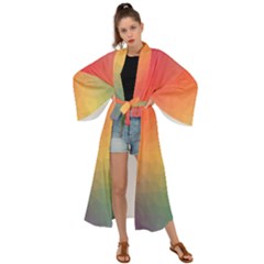 Colorful Rainbow Maxi Kimono by artworkshop