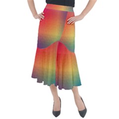 Colorful Rainbow Midi Mermaid Skirt by artworkshop