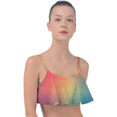 Colorful Rainbow Frill Bikini Top by artworkshop