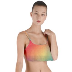 Colorful Rainbow Layered Top Bikini Top  by artworkshop