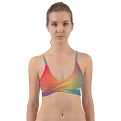 Colorful Rainbow Wrap Around Bikini Top by artworkshop