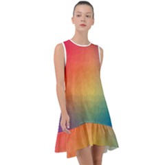 Colorful Rainbow Frill Swing Dress by artworkshop