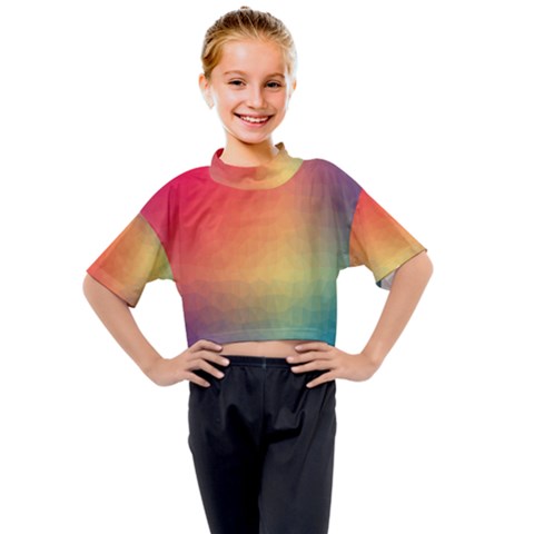 Colorful Rainbow Kids Mock Neck Tee by artworkshop