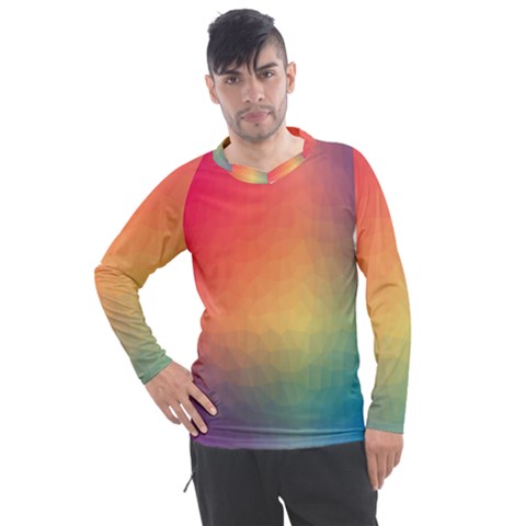 Colorful Rainbow Men s Pique Long Sleeve Tee by artworkshop