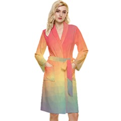 Colorful Rainbow Long Sleeve Velour Robe by artworkshop