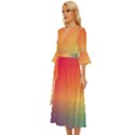 Colorful Rainbow Midsummer Wrap Dress View2