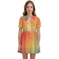 Colorful Rainbow Kids  Sweet Collar Dress by artworkshop