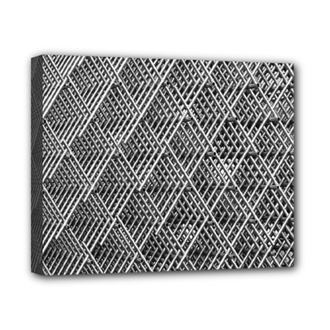 Grid Wire Mesh Stainless Rods Metal Canvas 10  X 8  (stretched) by artworkshop