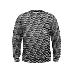 Grid Wire Mesh Stainless Rods Metal Kids  Sweatshirt by artworkshop