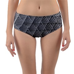 Grid Wire Mesh Stainless Rods Metal Reversible Mid-waist Bikini Bottoms by artworkshop