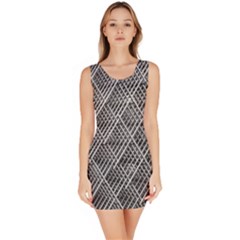 Grid Wire Mesh Stainless Rods Metal Bodycon Dress by artworkshop