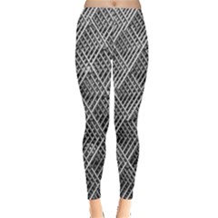 Grid Wire Mesh Stainless Rods Metal Leggings  by artworkshop