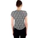 Grid Wire Mesh Stainless Rods Metal Crew Neck Crop Top View2