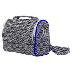 Grid Wire Mesh Stainless Rods Metal Satchel Shoulder Bag by artworkshop