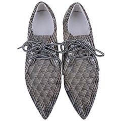 Grid Wire Mesh Stainless Rods Metal Pointed Oxford Shoes by artworkshop