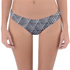 Grid Wire Mesh Stainless Rods Metal Reversible Hipster Bikini Bottoms by artworkshop