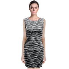 Grid Wire Mesh Stainless Rods Metal Classic Sleeveless Midi Dress by artworkshop