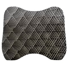 Grid Wire Mesh Stainless Rods Metal Velour Head Support Cushion by artworkshop