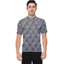 Grid Wire Mesh Stainless Rods Metal Men s Short Sleeve Rash Guard View1