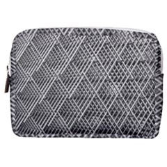 Grid Wire Mesh Stainless Rods Metal Make Up Pouch (medium) by artworkshop