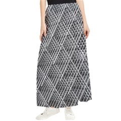 Grid Wire Mesh Stainless Rods Metal Maxi Chiffon Skirt by artworkshop