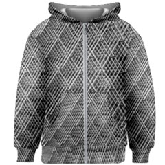 Grid Wire Mesh Stainless Rods Metal Kids  Zipper Hoodie Without Drawstring by artworkshop