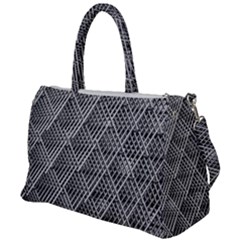 Grid Wire Mesh Stainless Rods Metal Duffel Travel Bag by artworkshop