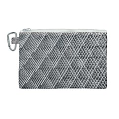 Grid Wire Mesh Stainless Rods Metal Canvas Cosmetic Bag (large) by artworkshop