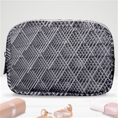 Grid Wire Mesh Stainless Rods Metal Make Up Pouch (small) by artworkshop