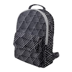 Grid Wire Mesh Stainless Rods Metal Flap Pocket Backpack (large) by artworkshop