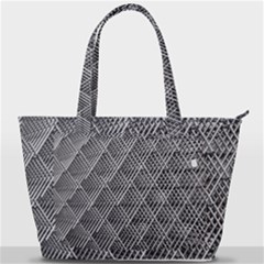 Grid Wire Mesh Stainless Rods Metal Back Pocket Shoulder Bag  by artworkshop